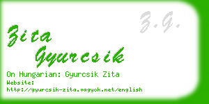 zita gyurcsik business card